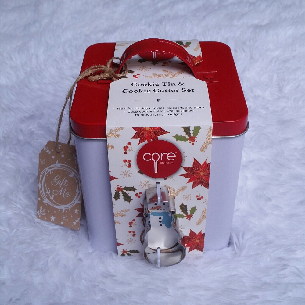 Cookie Tin & Cookie Cutter Set by Core Kitchen